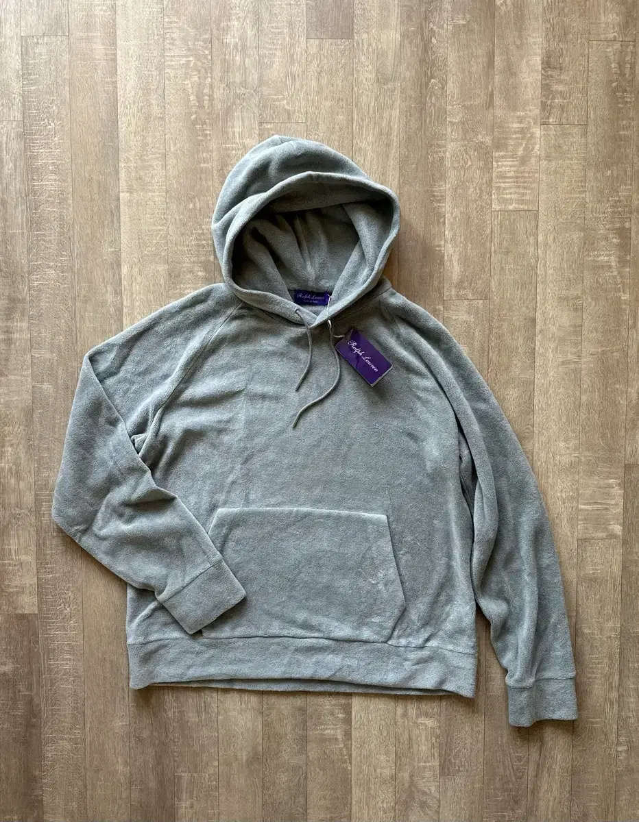 [110] Ralph Lauren Perflavelle cashmere-blend fleece hoodie (L)