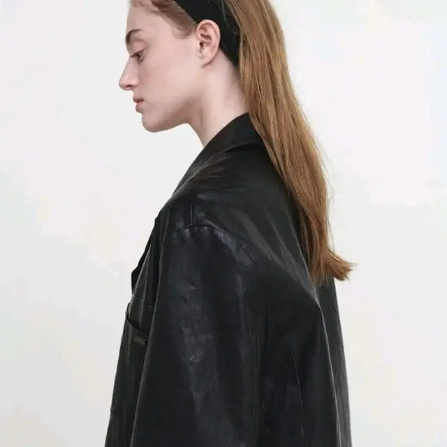 루에브르 Classic Faux Leather Jacket 새상품