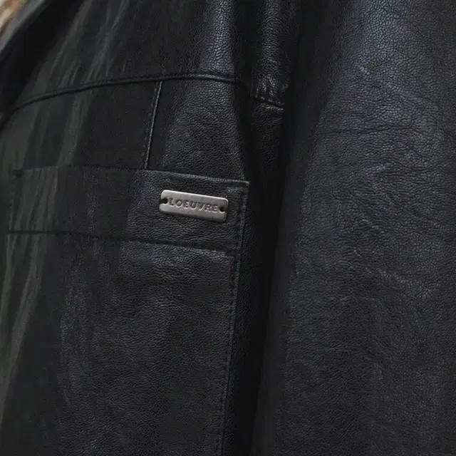 루에브르 Classic Faux Leather Jacket 새상품