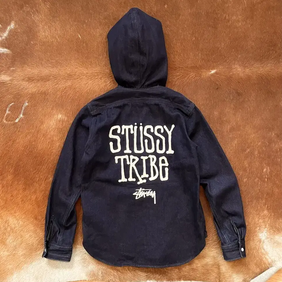 [S] Stussy 스투시 데님 후드 셔츠