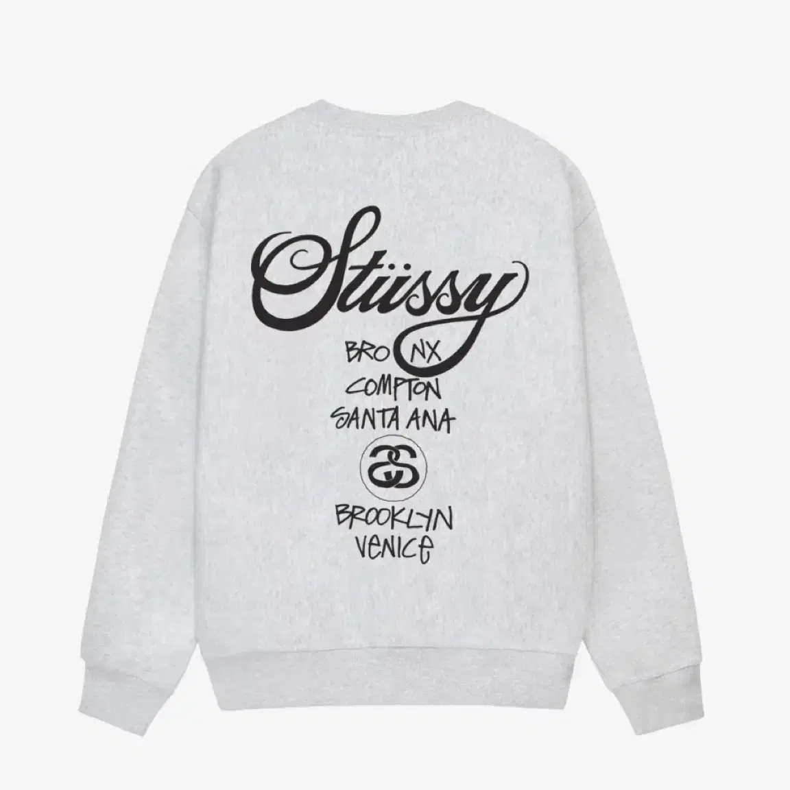 스투시(STUSSY) 2024 월드투어 스웻셔츠 맨투맨 애쉬 헤더