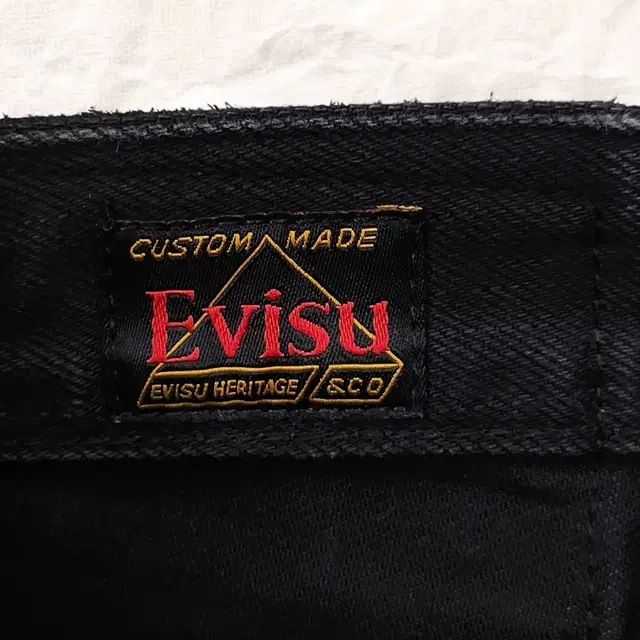 [36] EVISU 빈티지 에비수 사쿠라 백로고 데님 팬츠