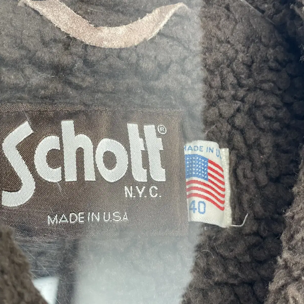 쇼트 schott 스웨이드 가죽 로거 코트