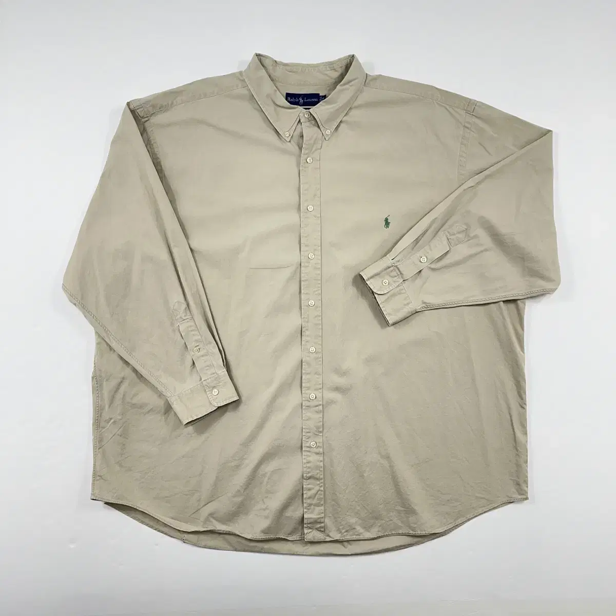 (CT535) 4XL 폴로 베이지 긴팔 셔츠.polo