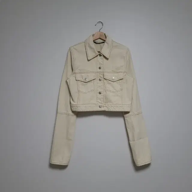 (S) ZARA 자라 크롭 코튼 데님 자켓