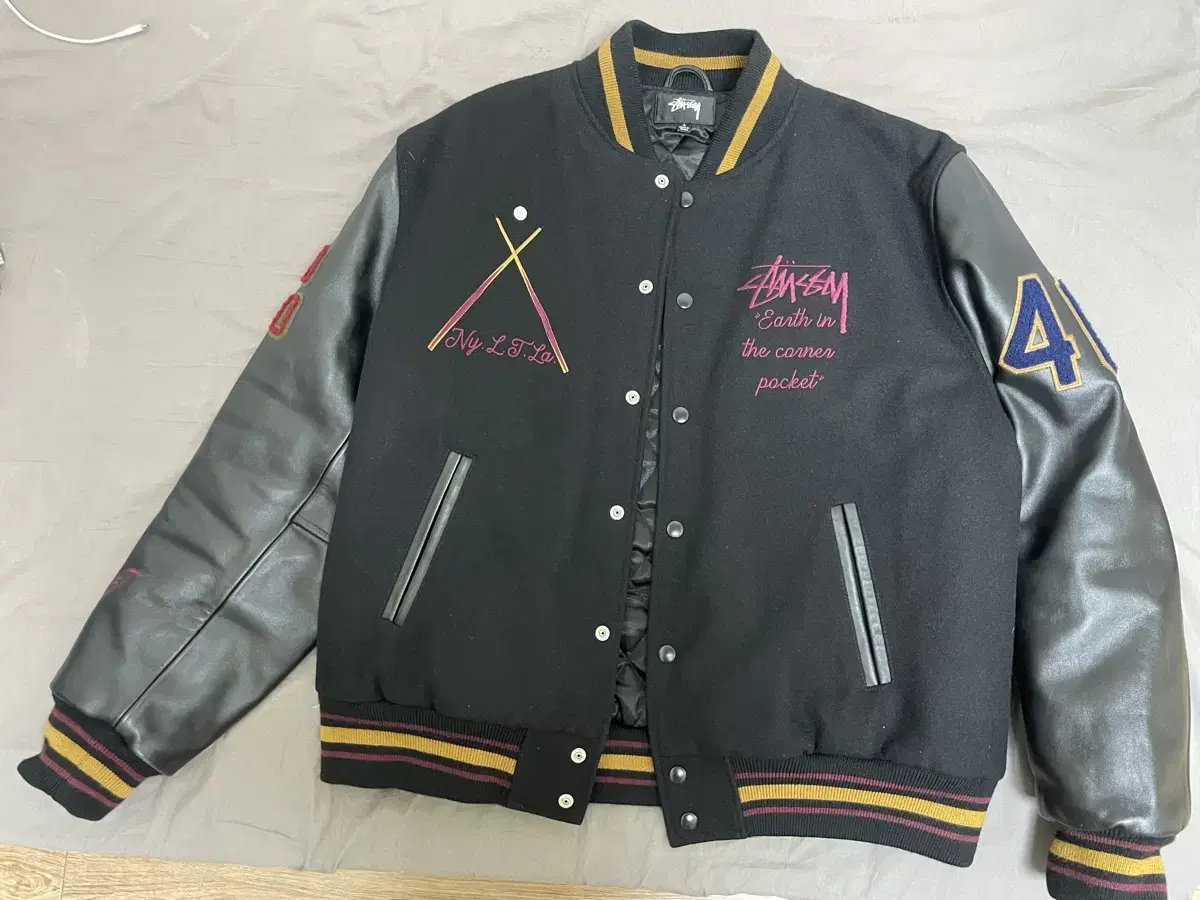 Stussy 40th Anniversary Varsity Jacket L New York