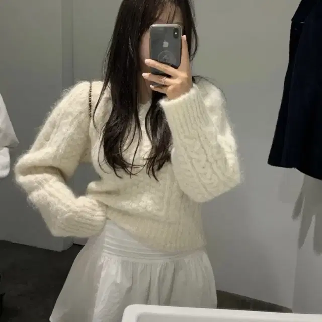 리즈 더위시 Peanuts cable knit(아이보리)