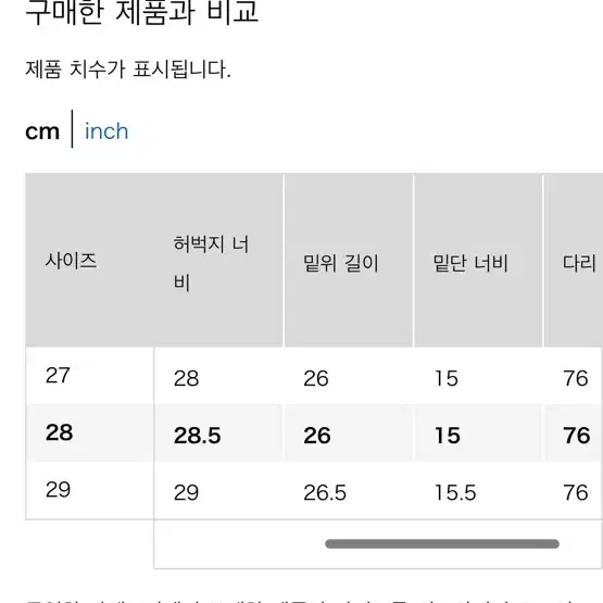 유니클로 청바지