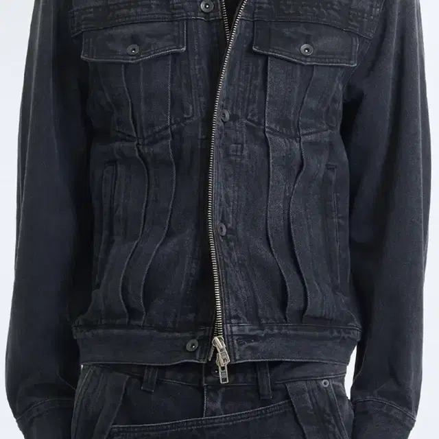 아이시토 자켓 ICYTO DENIM TRUCKER JACKET black