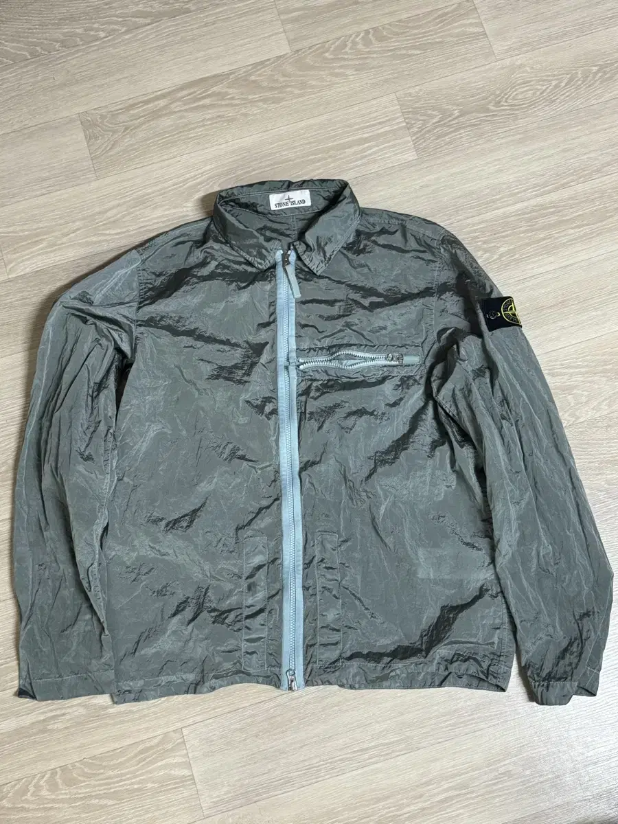 23ss L Stone Island Nylon and Metal Windbreaker Aqua