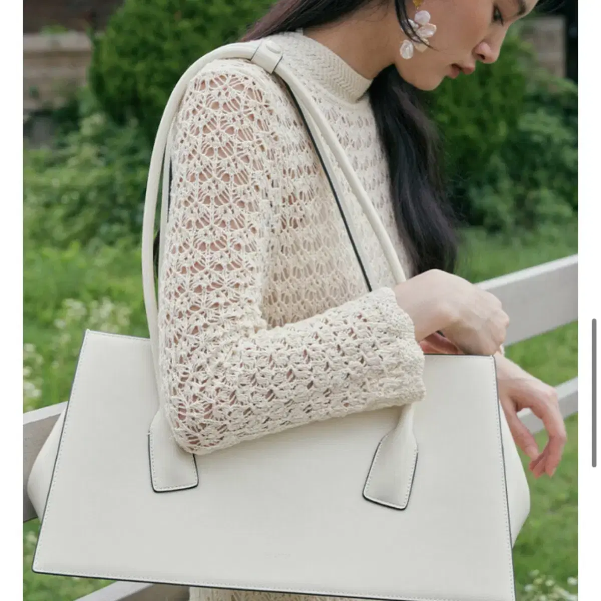 폴뉴아 Bostonbag Ivory - Crinkle