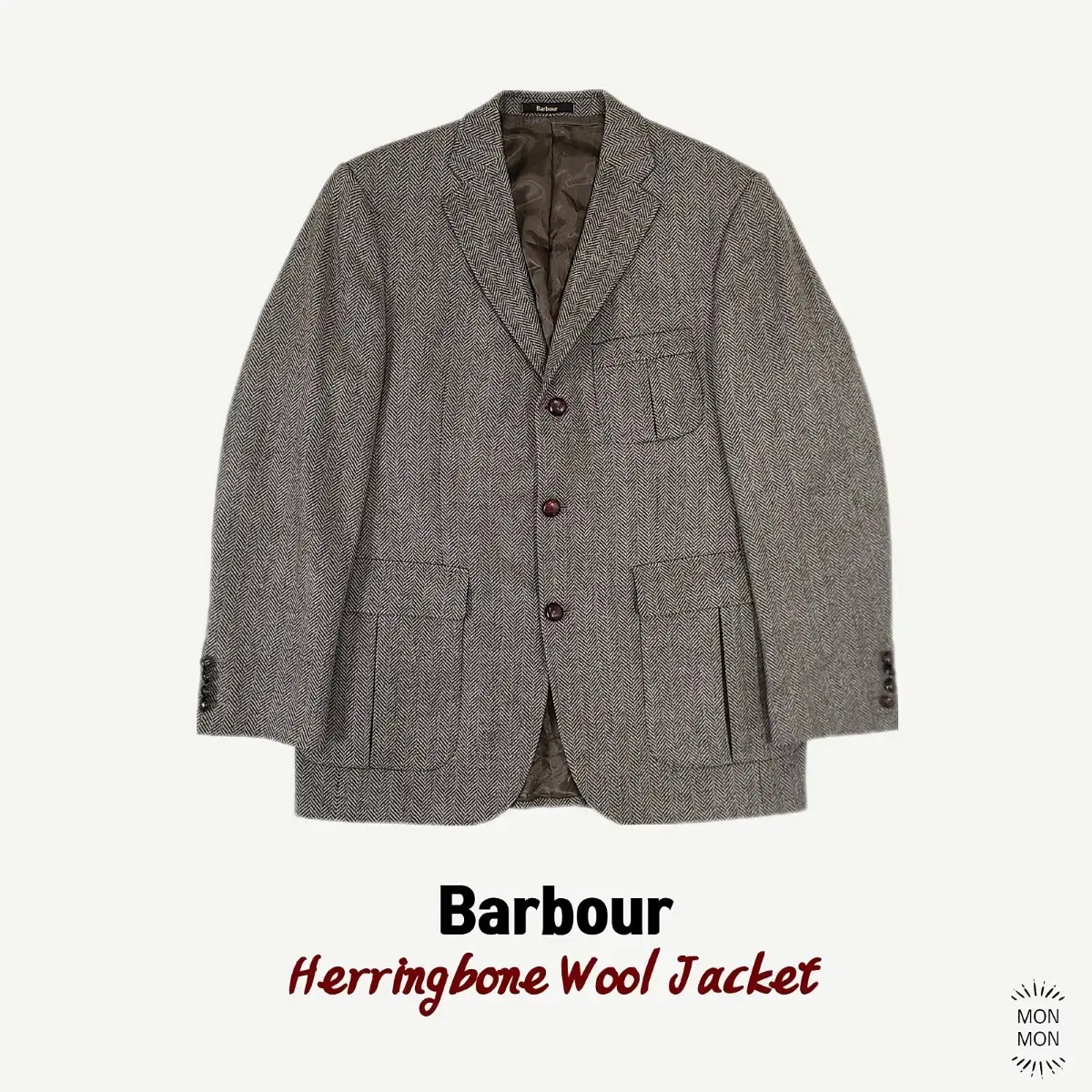 Barbour Wool Herringbone Jacket M