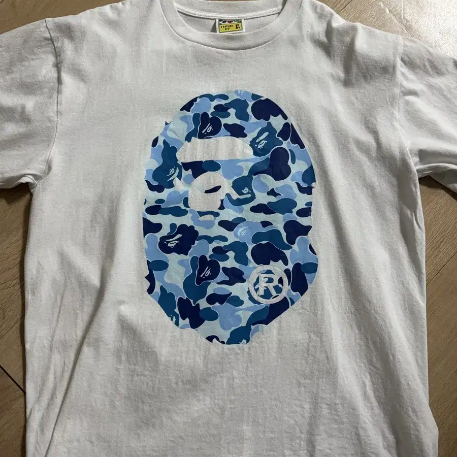 Bape 베이프반팔 ABC카모 빅 에이프 헤드 티셔츠 블루