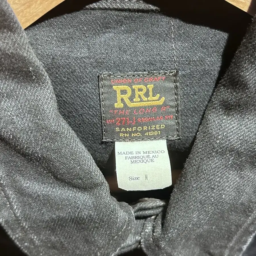 RRL lot 271 블랙 데님 흑청 자켓 M