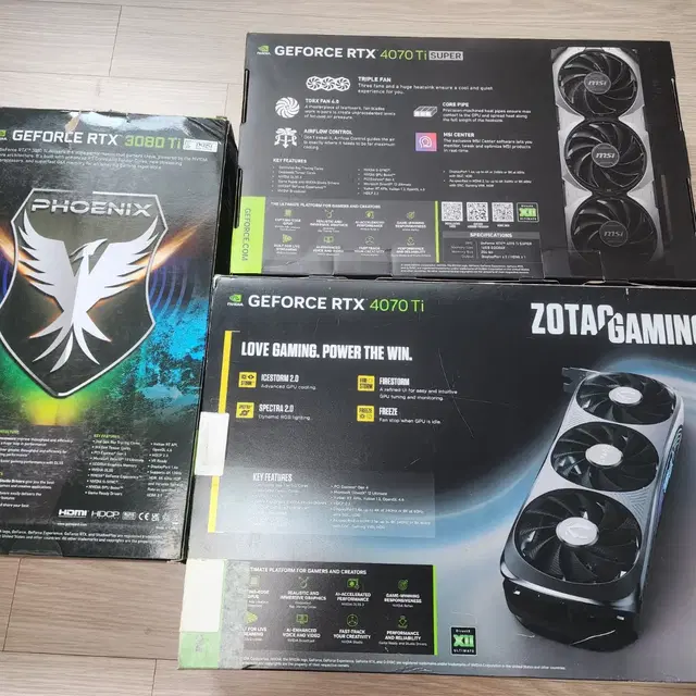 그래픽 카드 지포스 RTX 3080 Ti/ 4070 TI/ 거의 새것