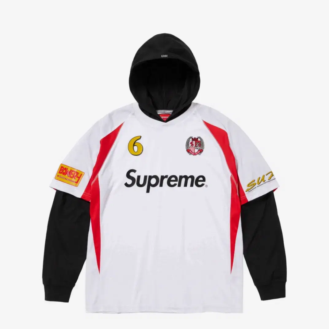 슈프림 Supreme 후드 사커 저지 화이트 XL