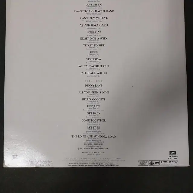 THE BEATLES 20 GREATEST HITS.LP(비틀즈)