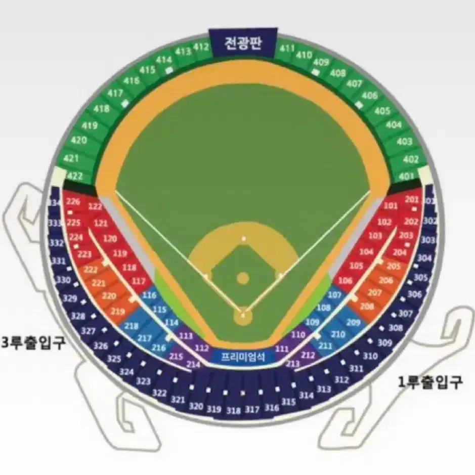 플레이오프 2차전 엘지 대 케이티 네이비 3루 2연석