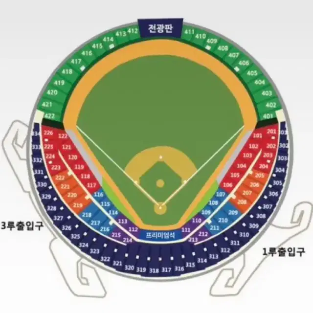 플레이오프 2차전 엘지 대 케이티 네이비 3루 2연석