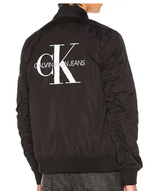 Calvin Klein Jins Black Back Logo MA-1 Jacket XL