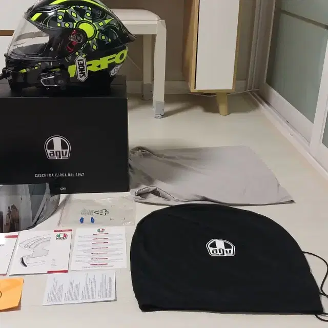 AGV K-1 FLAVUM 46 한정판 풀페이스헬멧(S)+블루투스 비모토