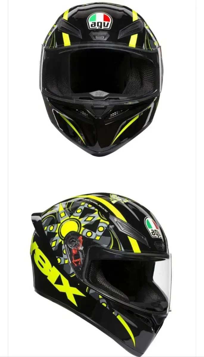 AGV K-1 FLAVUM 46 한정판 풀페이스헬멧(S)+블루투스 비모토