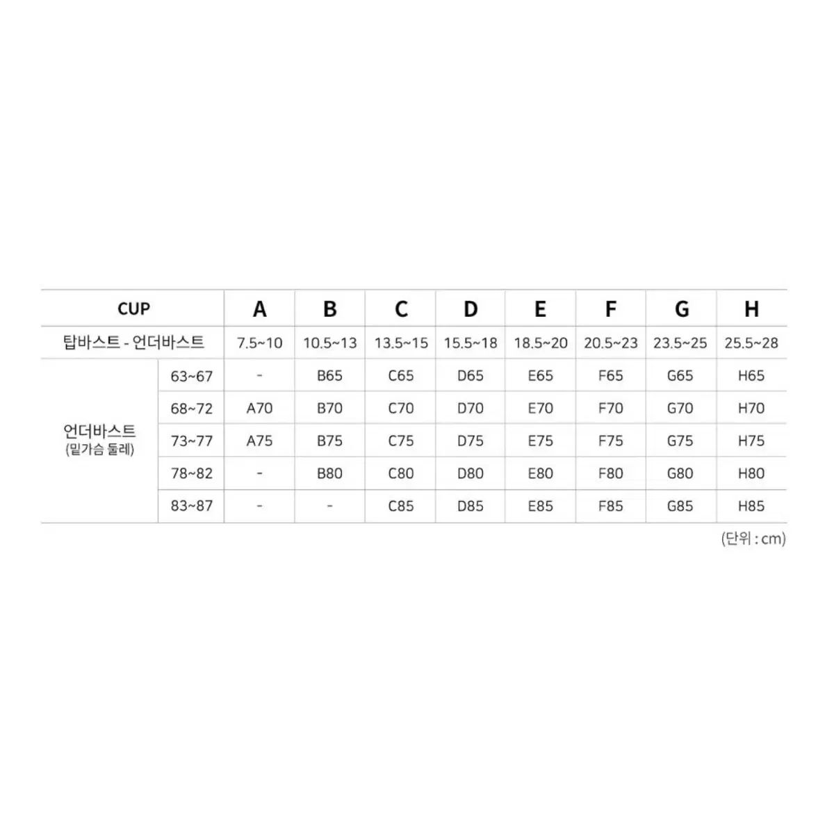 에메필 노와이어 비무네 브라 65E (새상품)