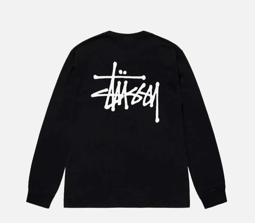 스투시stussy 롱슬리브 s사이즈 블랙/화이트