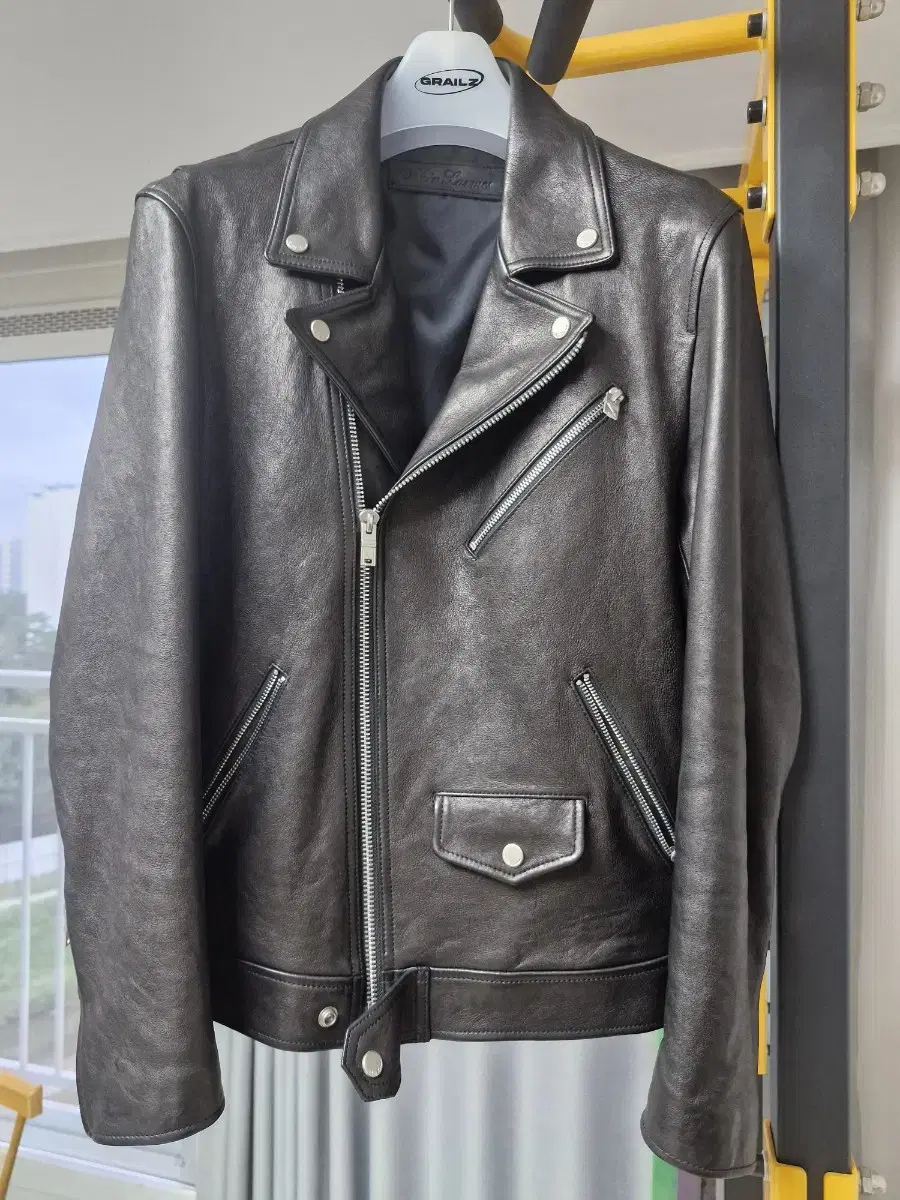 Noir L'Hermès Double Rider Jacket