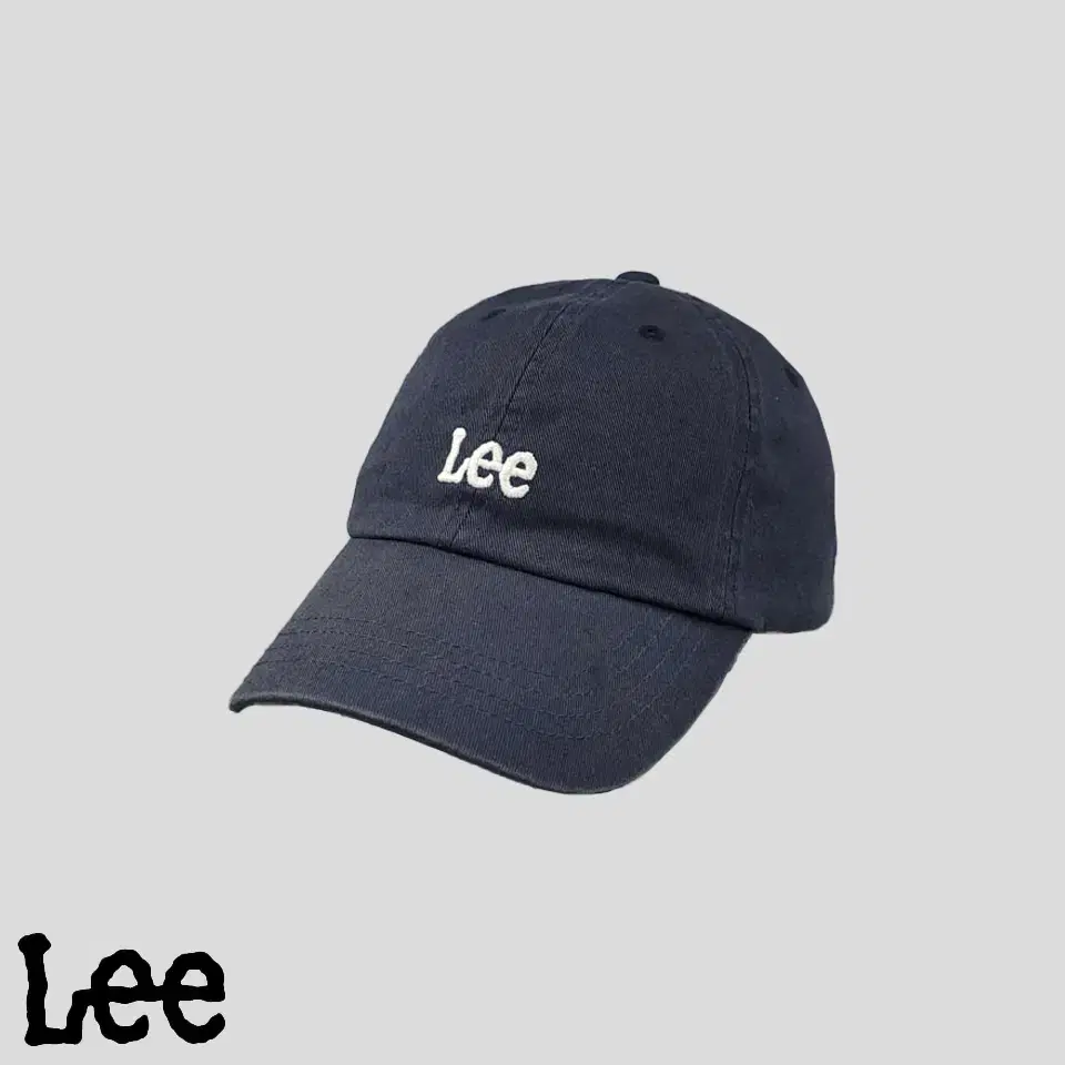 LEE Lee Pigment Navy Embroidered Logo Cotton Simple Ball Cap Baseball Cap FREE