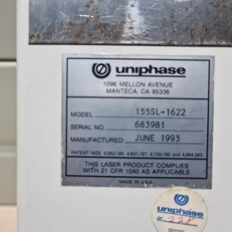 uniphase 155SL-1622 레이저