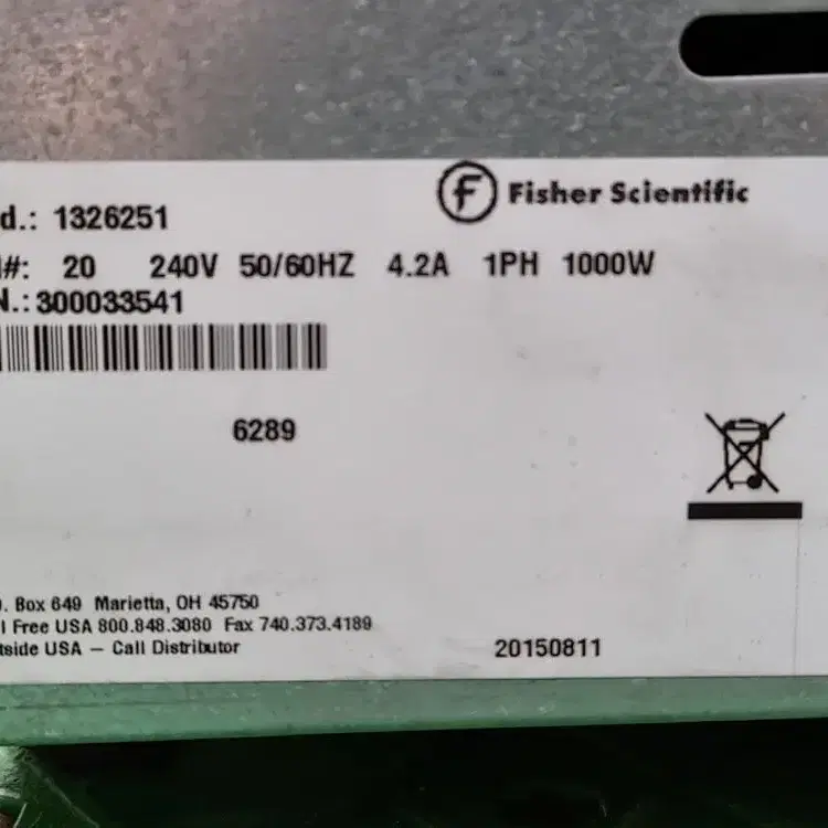 Fisher Scientific Isotemp 281A 진공오븐