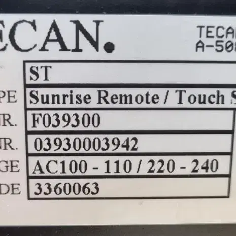 Tecan A-5082 Phenix Sunrise 마이크로플레이트 리더