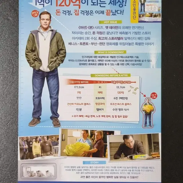 [영화팜플렛] 다운사이징 (2018) 맷데이먼 영화전단지