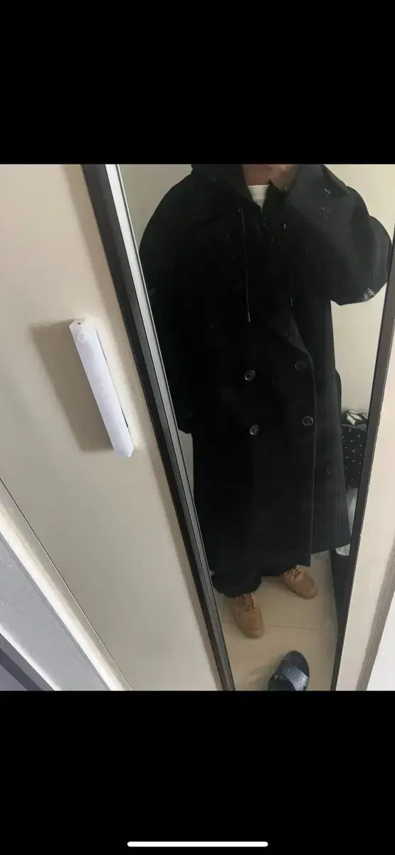 [48]Junge 22FW Heavy Wool Coat Hooded Coat Black