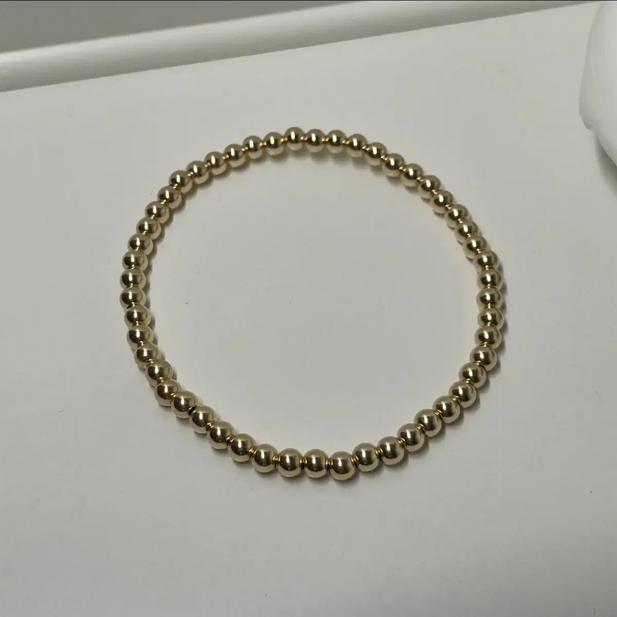 새상품) 14k 골드필드 정품 볼 팔찌 4mm