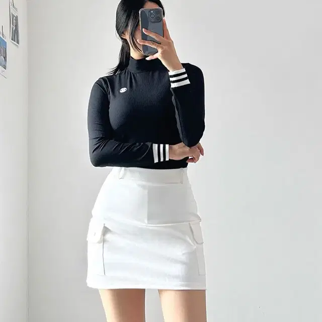 여성 골프웨어 HYBRID MOCK NECK INNER