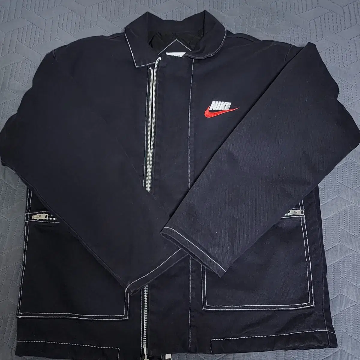 Supreme Nike Double Zip Quilted Work Jacket Black M