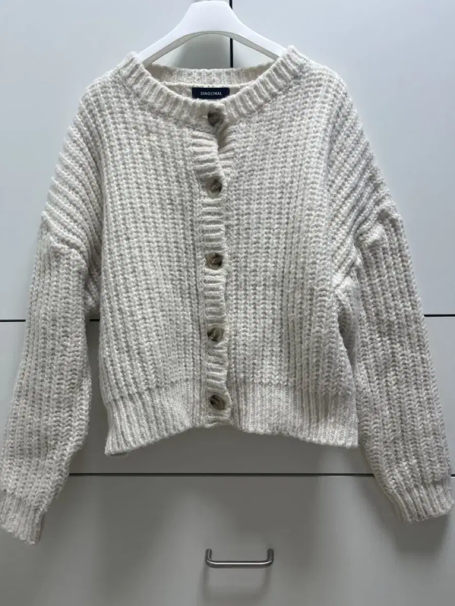 Diagonal Knit Cardigan