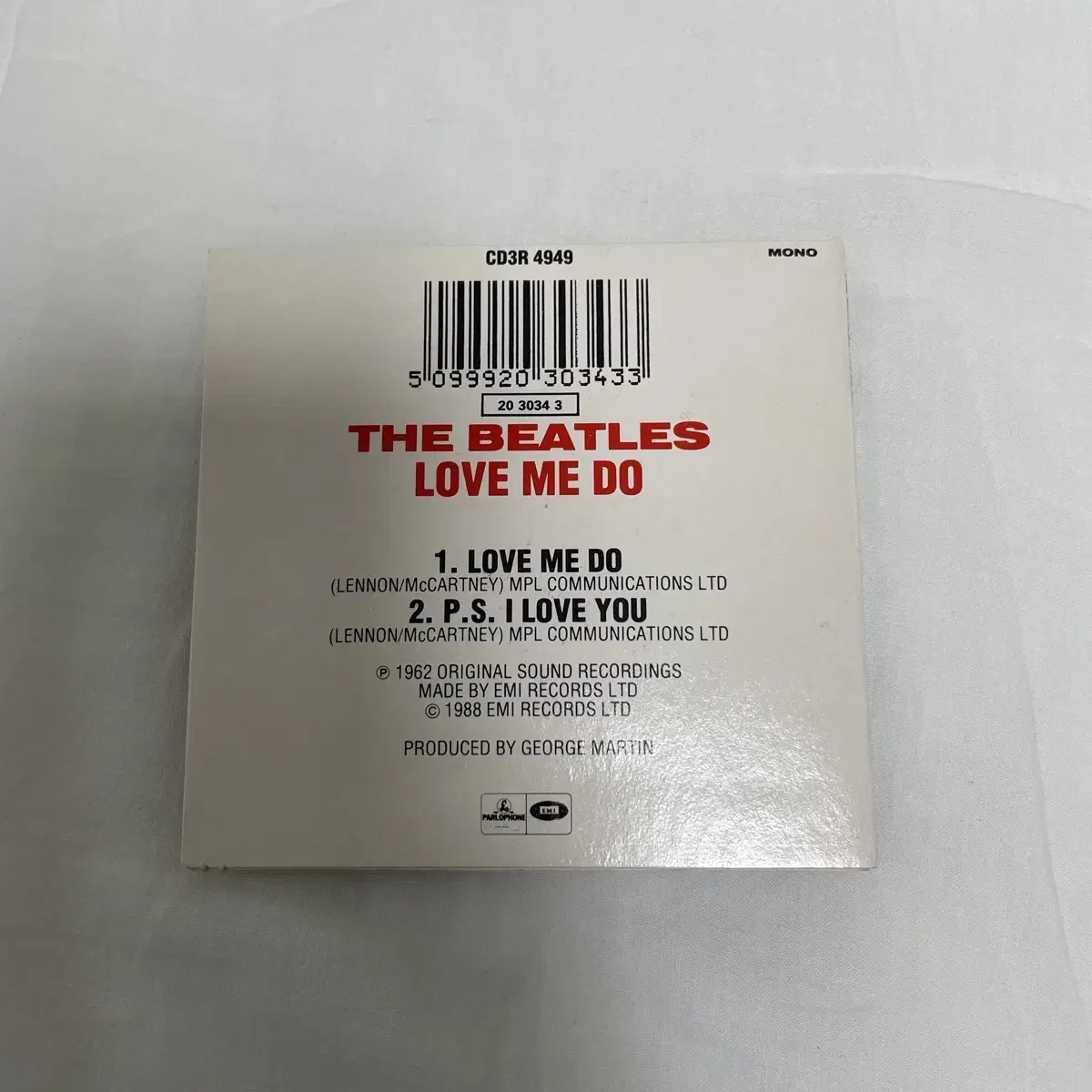 The Beatles 비틀즈 Love Me Do 3인치 싱글 CD