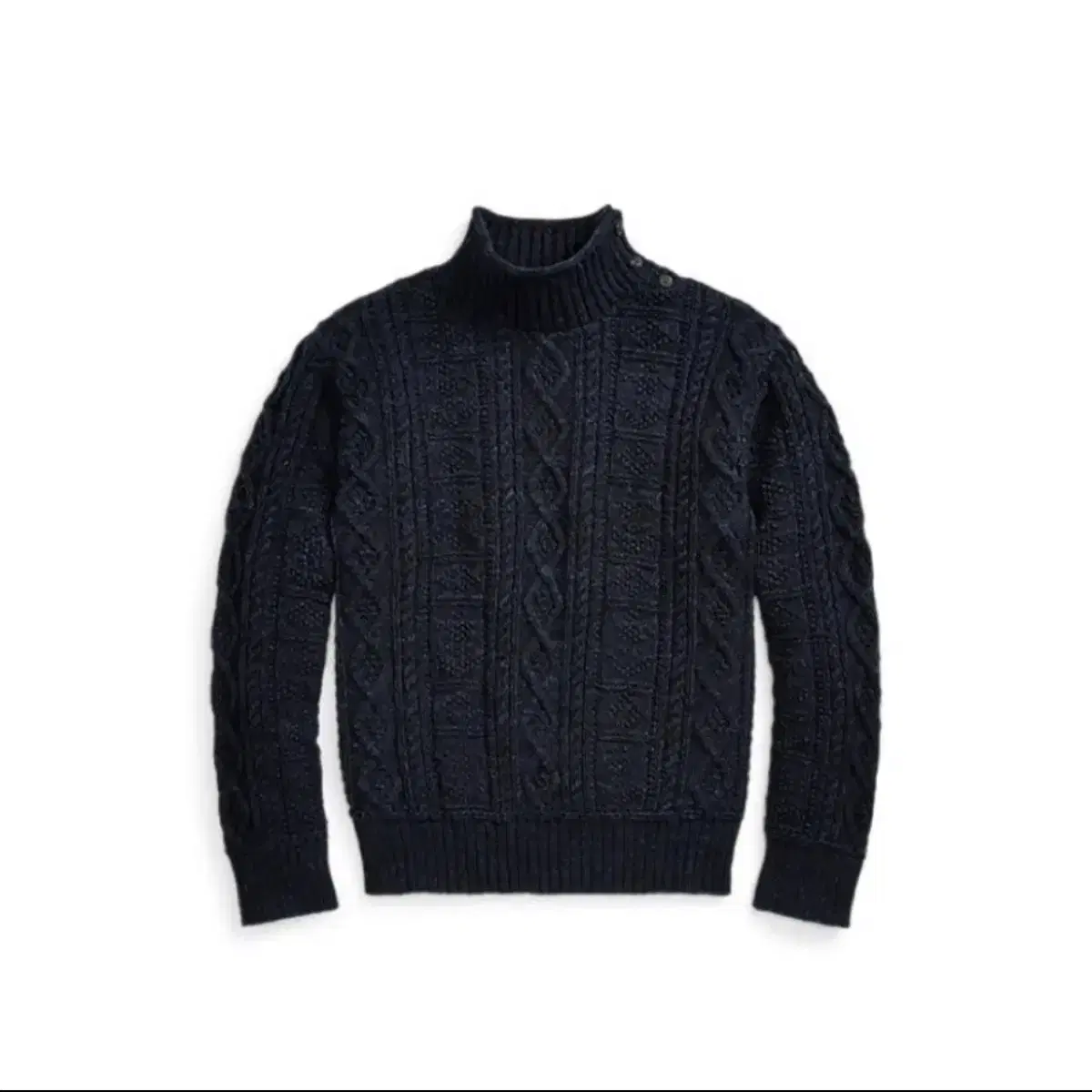 [13% OFF] RRL aran Knit Mock Neck Sweater Double L