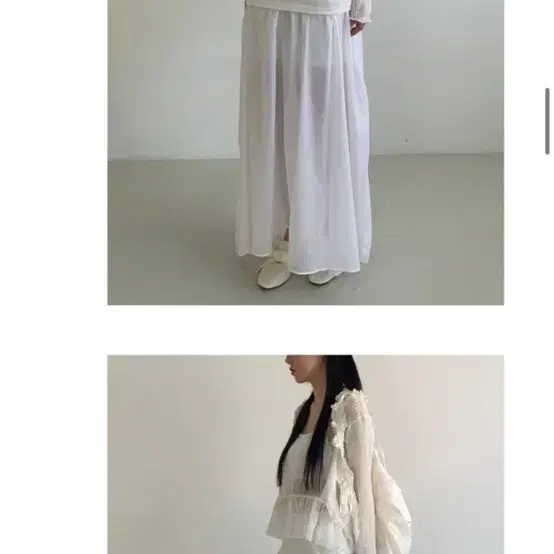 아델리오 see-through layered long skirt [원가_