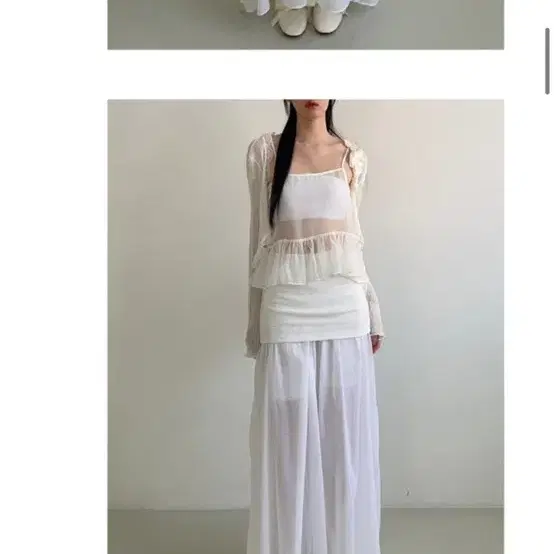 아델리오 see-through layered long skirt [원가_