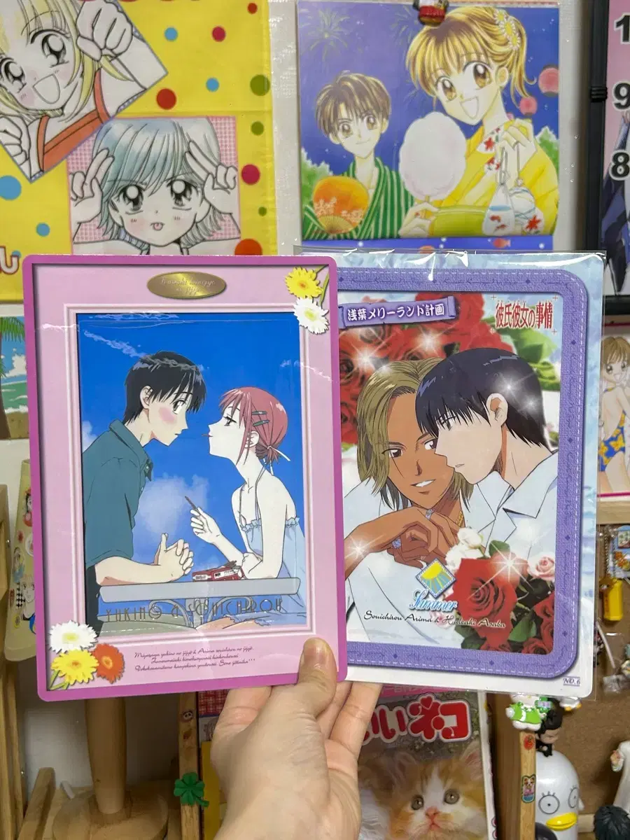 Japanese classic anime guy/girl / karekano book rest and postcard in bulk