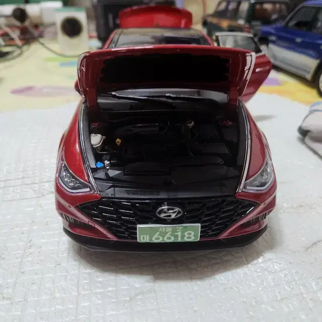 1:18 소나타dn8 레드 Norev sl55amg 판매합니다