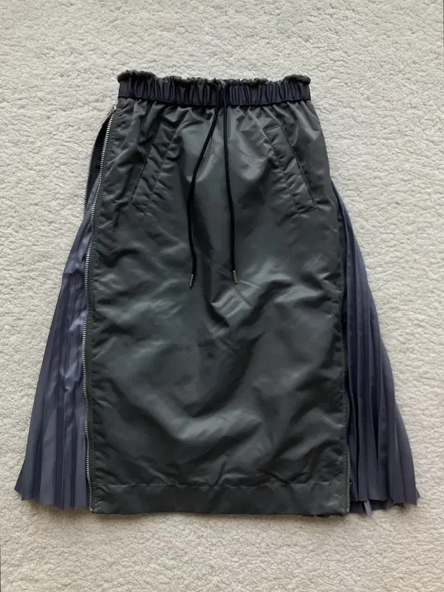 사카이 SACAI - textured midi skirt