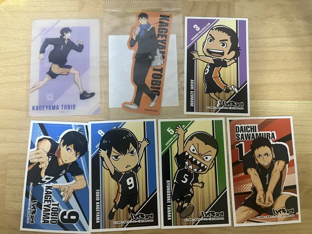 Haikyuu Kageyama Clear Card sticker Jiryu Daichi asahi Tanaka Jiryu