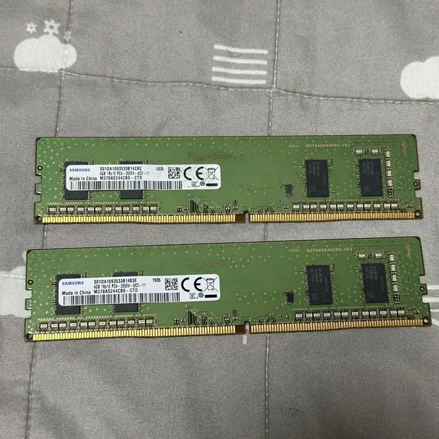 삼성 ddr4 4gb 메모리카드 램 ram 2개 2666