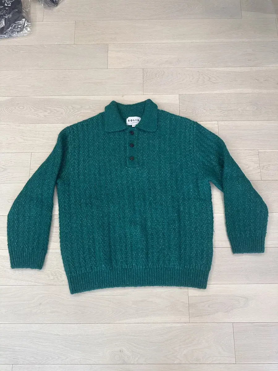 Solid Homme kara knit dark green size 50