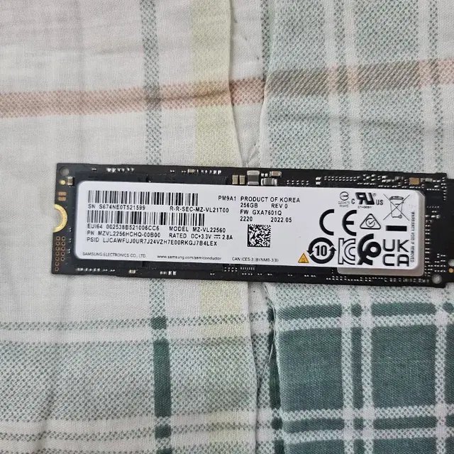 삼성 M.2 SSD 256GB 팝니다